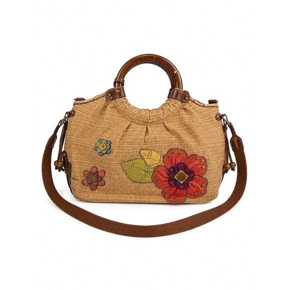 Fossil Handbags - Fossil Vintage Y2K Woven Bohemian Boho Floral Shoulder Crossbody Bag